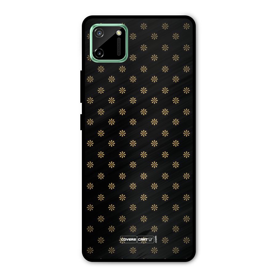 Golden Flowers Metal Back Case for Realme C11