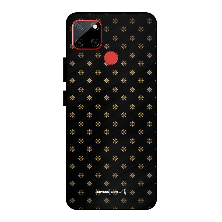 Golden Flowers Metal Back Case for Realme C12