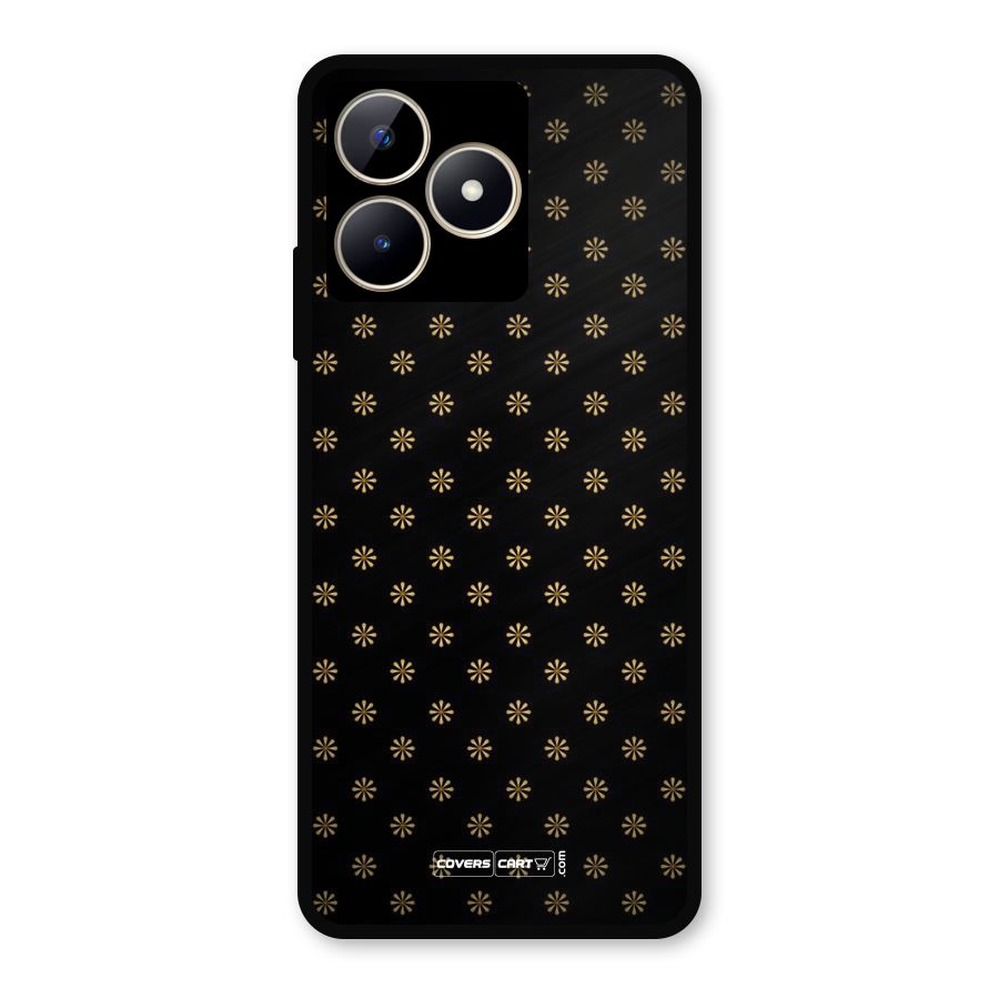 Golden Flowers Metal Back Case for Realme C53
