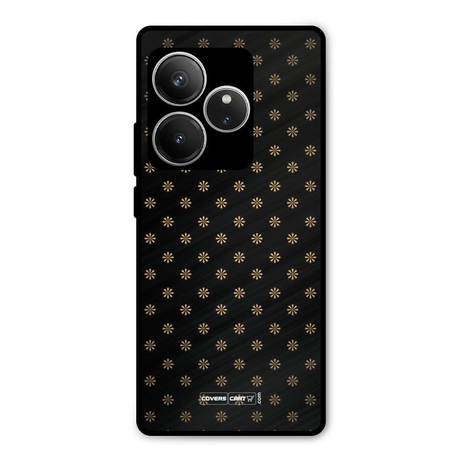 Golden Flowers Metal Back Case for Realme GT 6
