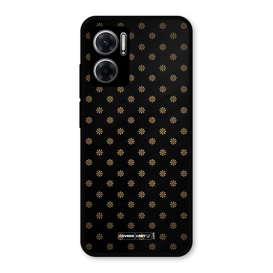 Golden Flowers Metal Back Case for Redmi 11 Prime 5G
