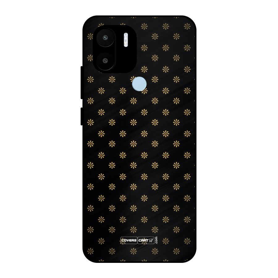 Golden Flowers Metal Back Case for Redmi A1+