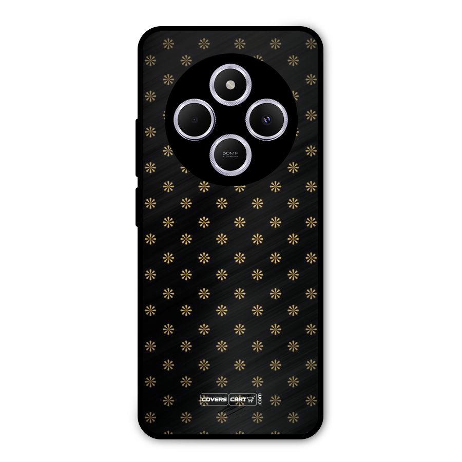 Golden Flowers Metal Back Case for Redmi A4