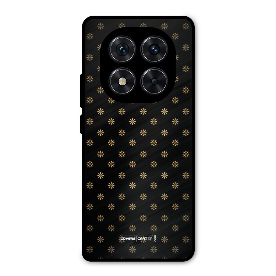 Golden Flowers Metal Back Case for Redmi Note 14 Pro 5G