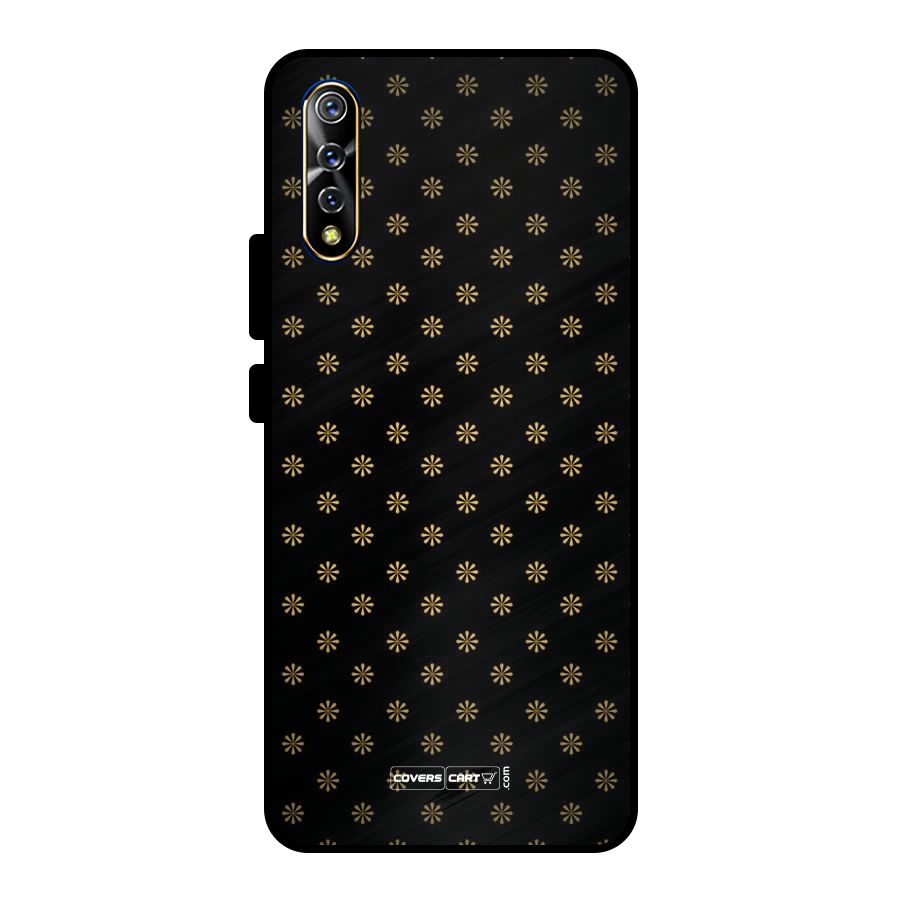 Golden Flowers Metal Back Case for Vivo S1