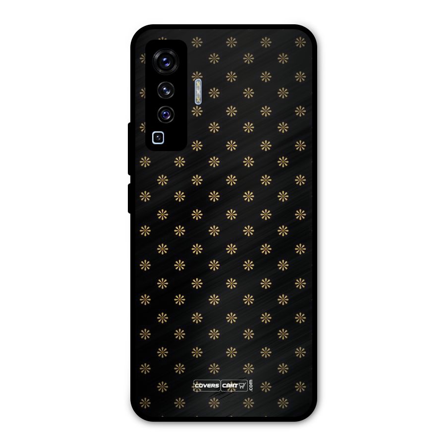 Golden Flowers Metal Back Case for Vivo X50