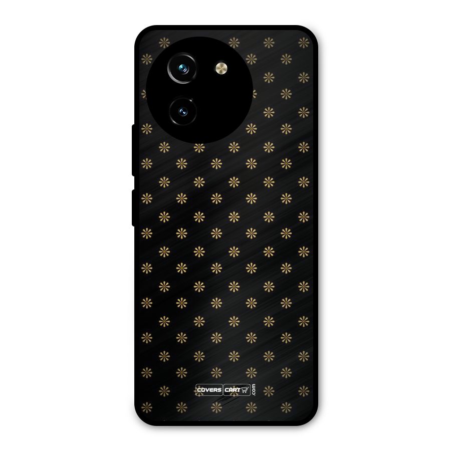 Golden Flowers Metal Back Case for Vivo Y200i