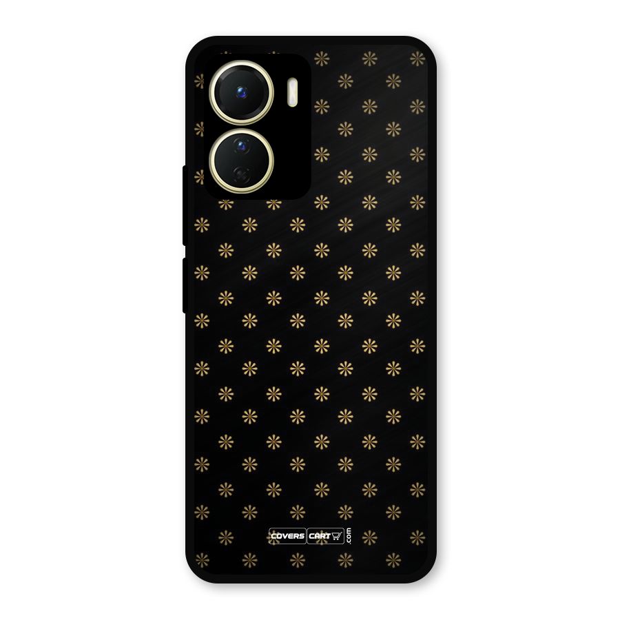 Golden Flowers Metal Back Case for Vivo Y56