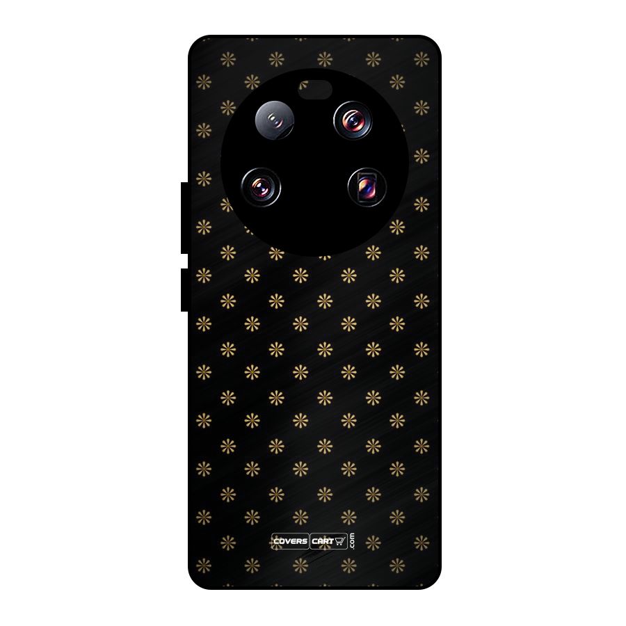 Golden Flowers Metal Back Case for Xiaomi 13 Ultra