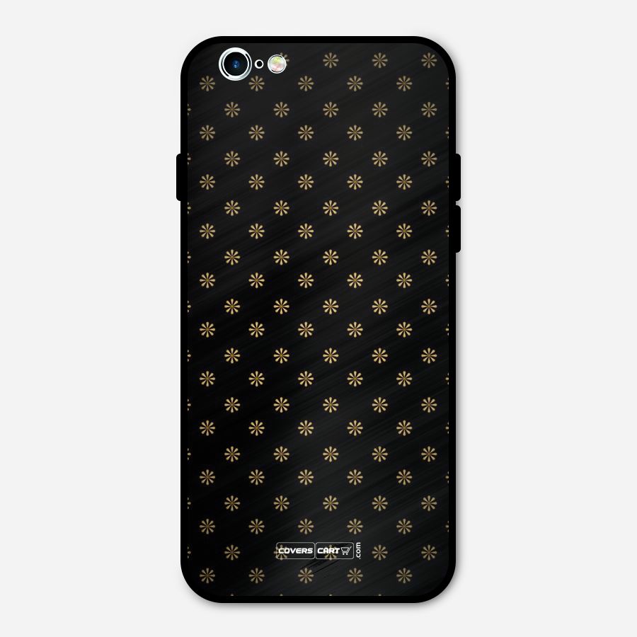 Golden Flowers Metal Back Case for iPhone 6 6s