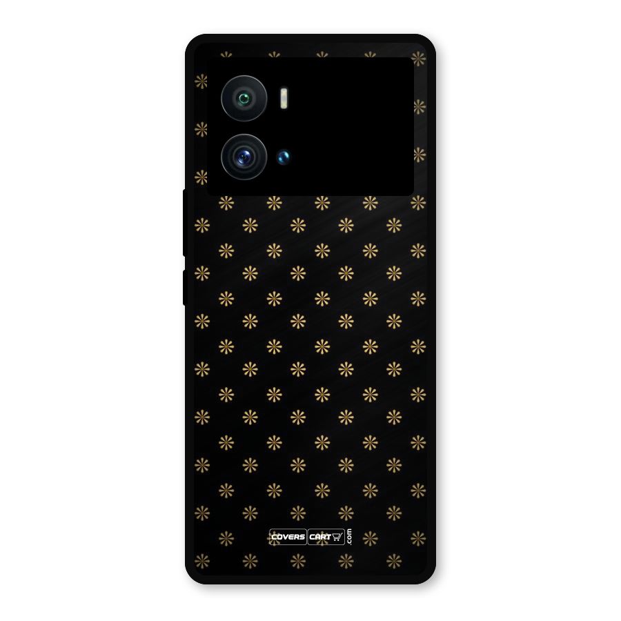 Golden Flowers Metal Back Case for iQOO 9 Pro