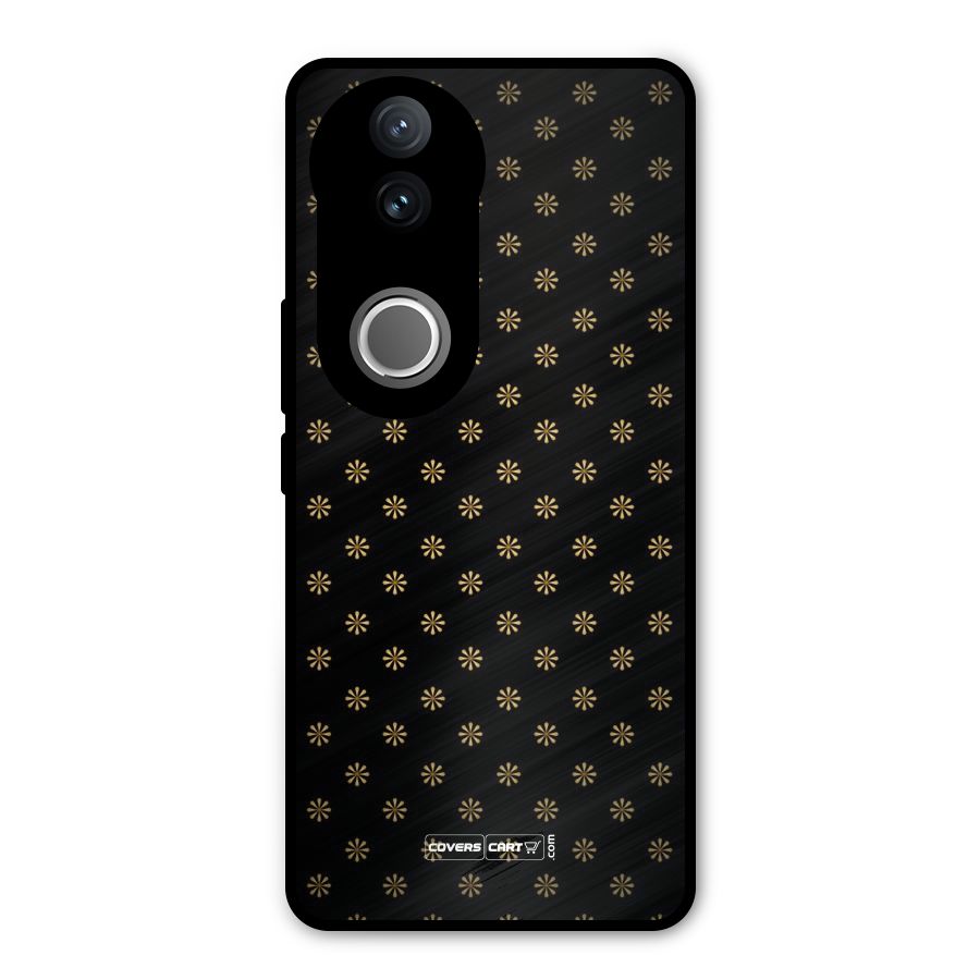 Golden Flowers Metal Back Case for iQOO Z10R