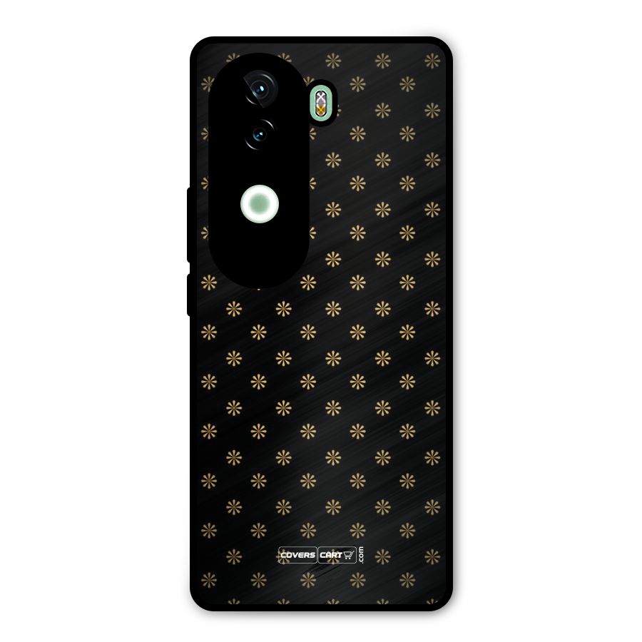 Golden Flowers Metal Back Case for iQOO Z9s