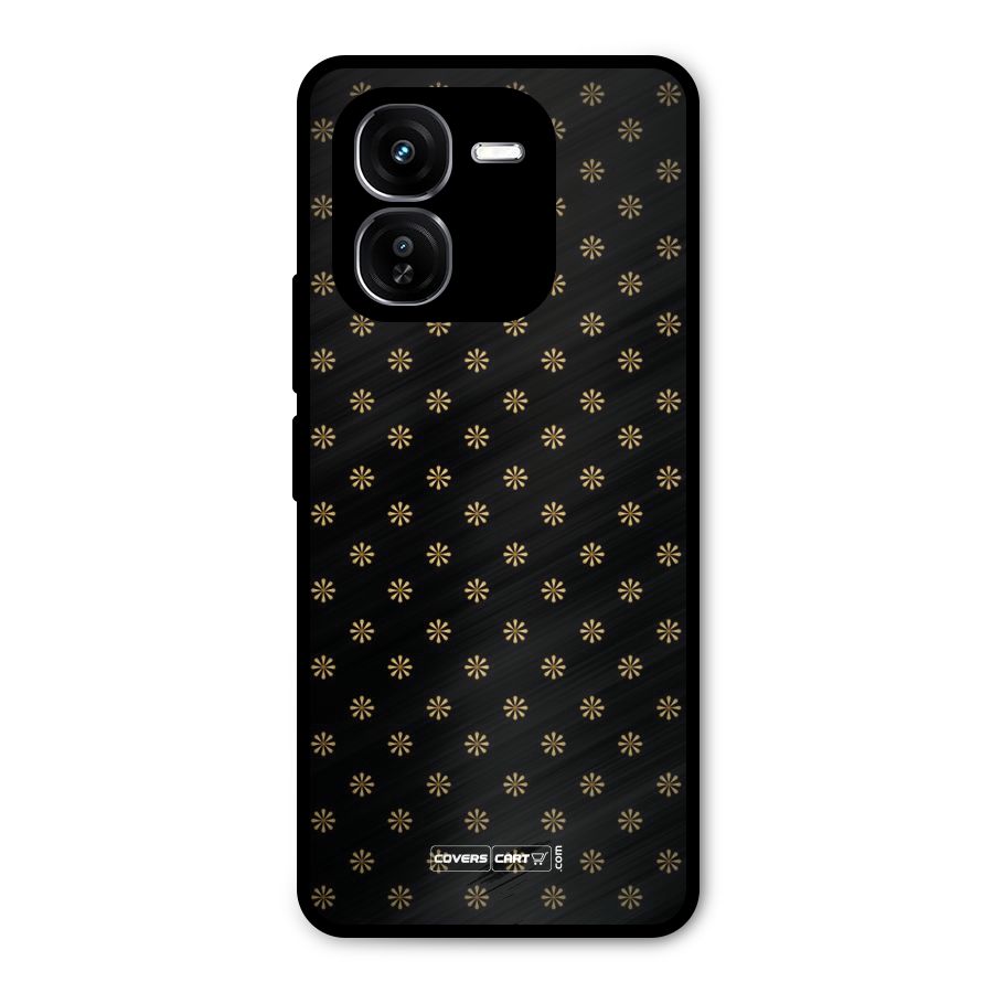 Golden Flowers Metal Back Case for iQOO Z9x