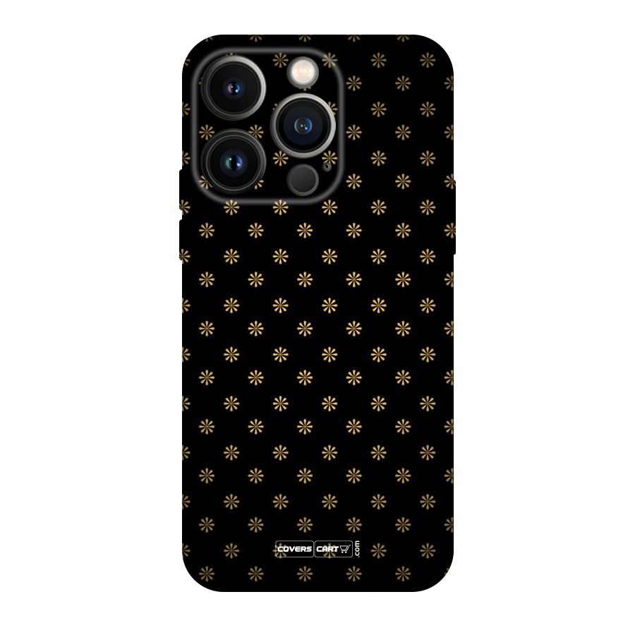 Golden Flowers Original Polycarbonate Back Case for iPhone 14 Pro