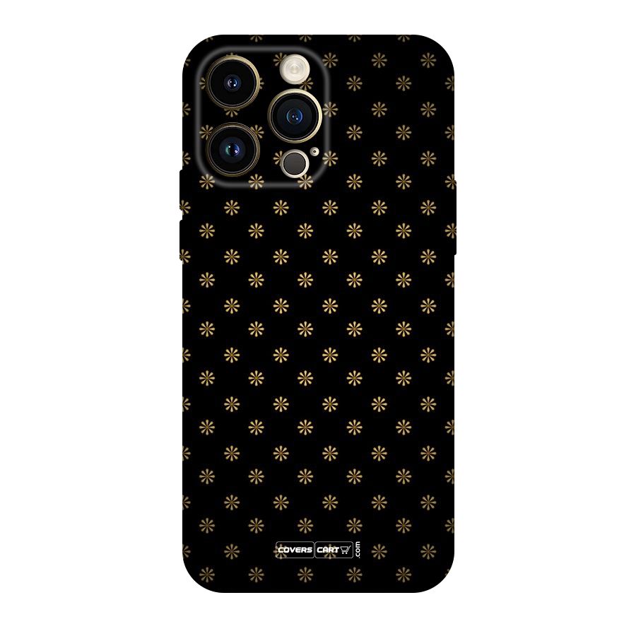 Golden Flowers Original Polycarbonate Back Case for iPhone 14 Pro Max