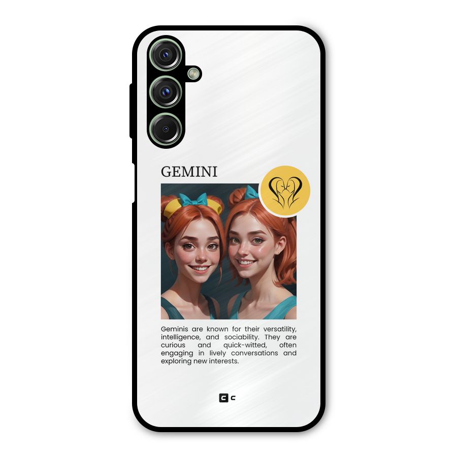 Golden Gemini Metal Back Case for Galaxy F34