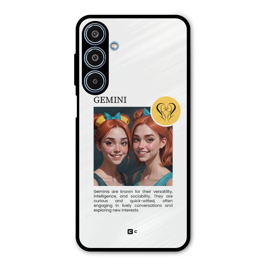 Golden Gemini Metal Back Case for Galaxy M35