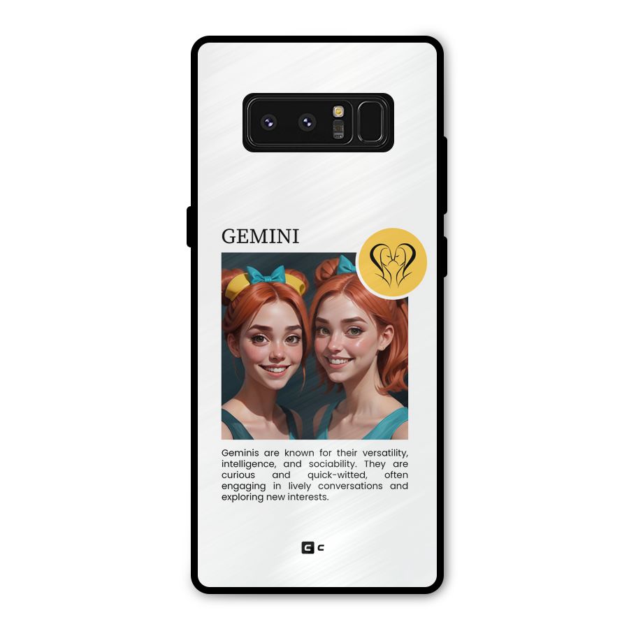 Golden Gemini Metal Back Case for Galaxy Note 8