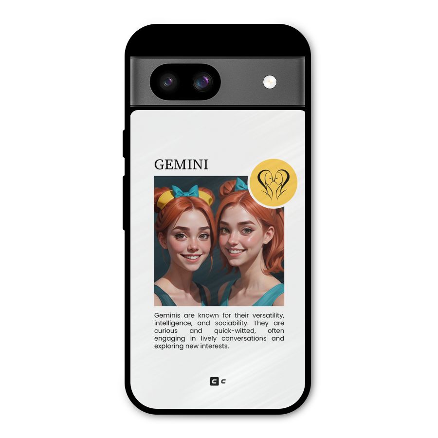 Golden Gemini Metal Back Case for Google Pixel 8a