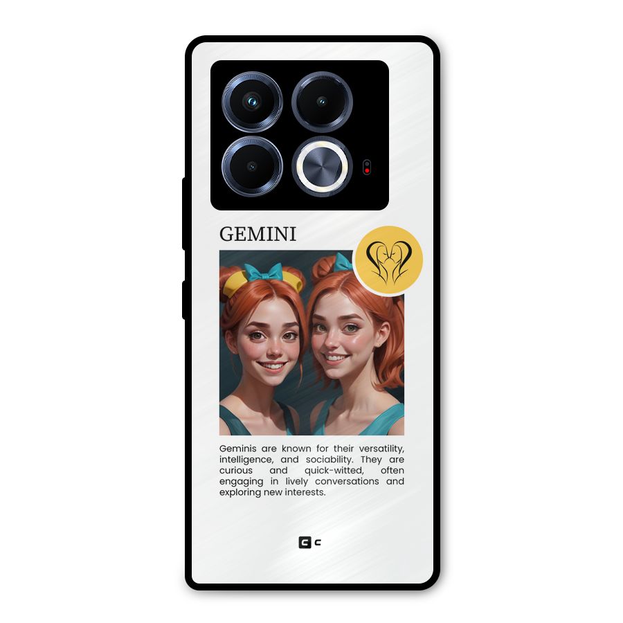 Golden Gemini Metal Back Case for Infinix Note 40 5G