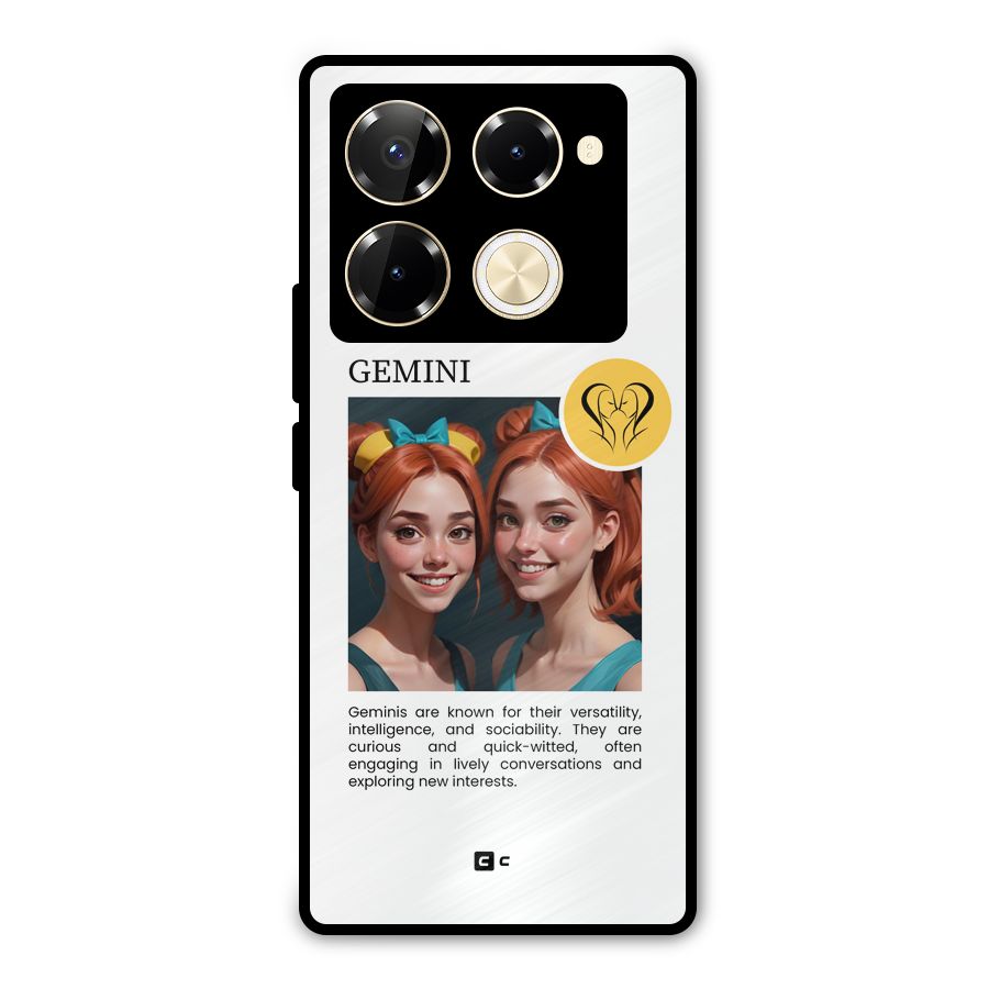 Golden Gemini Metal Back Case for Infinix Note 40 Pro Plus