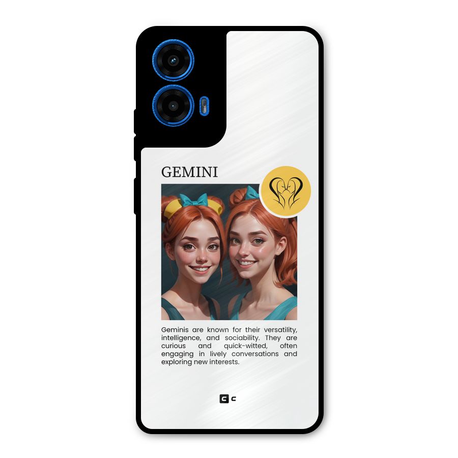 Golden Gemini Metal Back Case for Moto G45