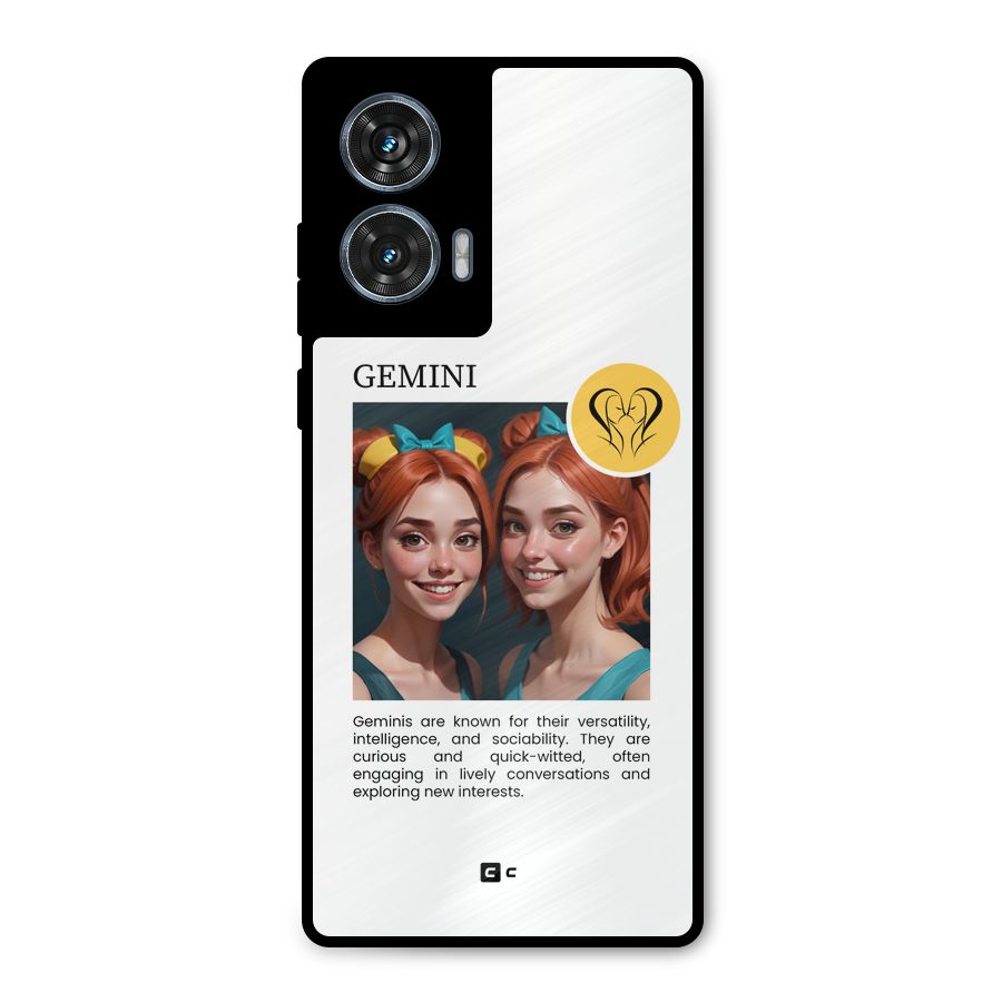 Golden Gemini Metal Back Case for Motorola Edge 50 Fusion