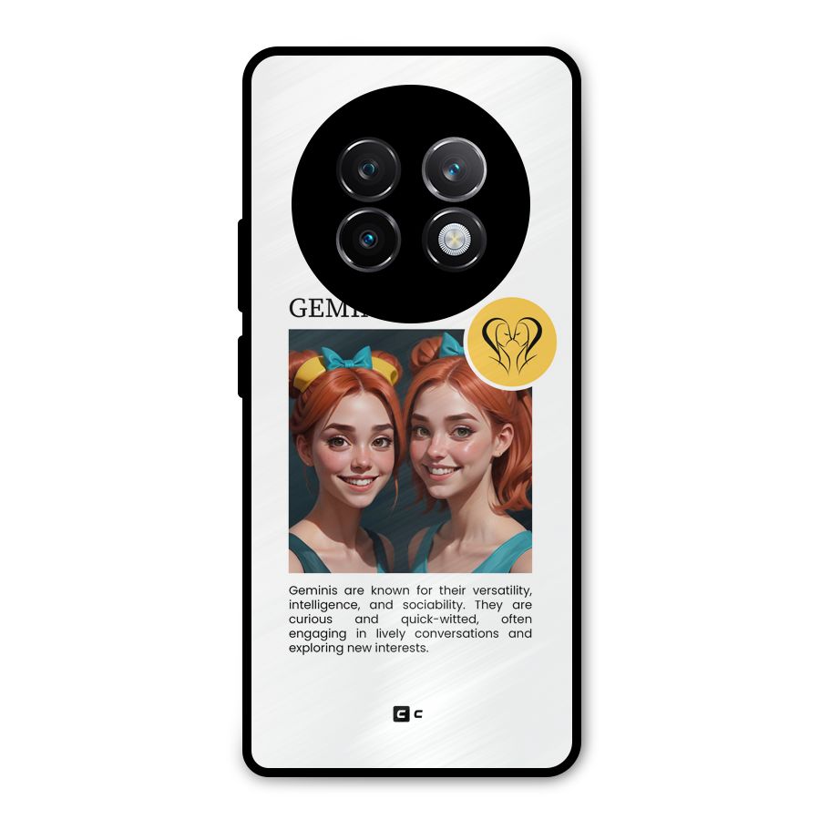 Golden Gemini Metal Back Case for Realme 13 Plus