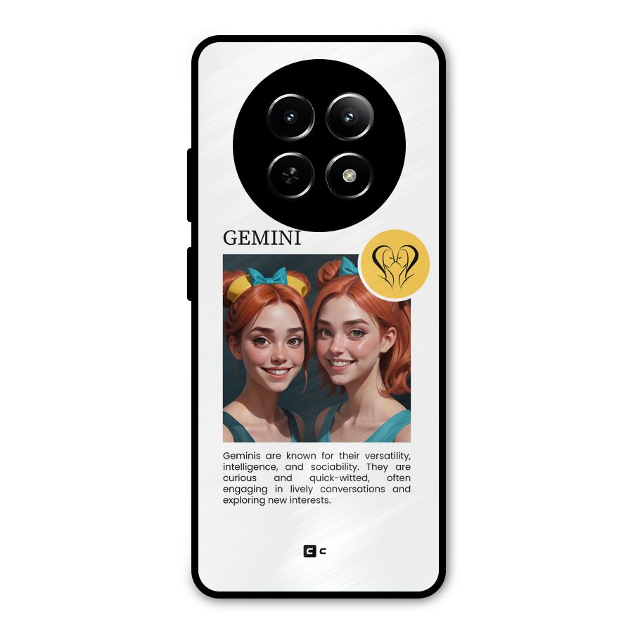 Golden Gemini Metal Back Case for Realme Narzo 70x 5G