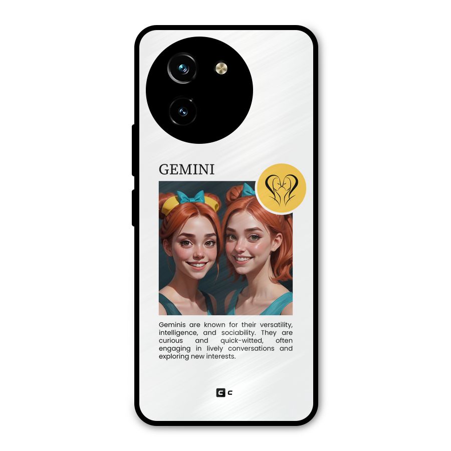Golden Gemini Metal Back Case for Vivo T3x
