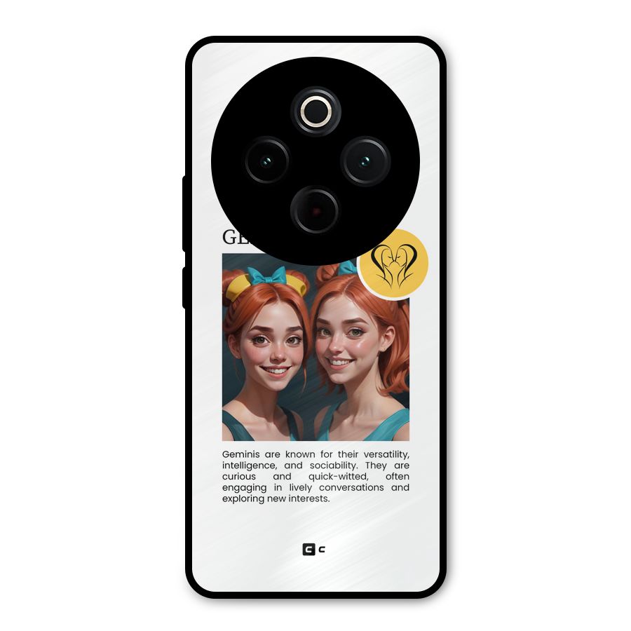 Golden Gemini Metal Back Case for Vivo T4