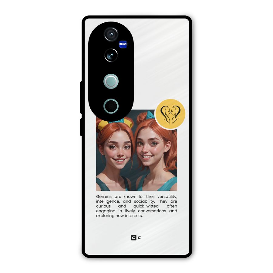 Golden Gemini Metal Back Case for Vivo V40