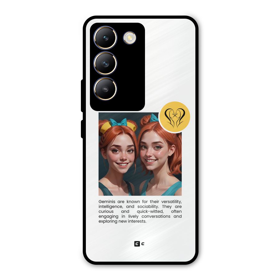 Golden Gemini Metal Back Case for Vivo Y200e