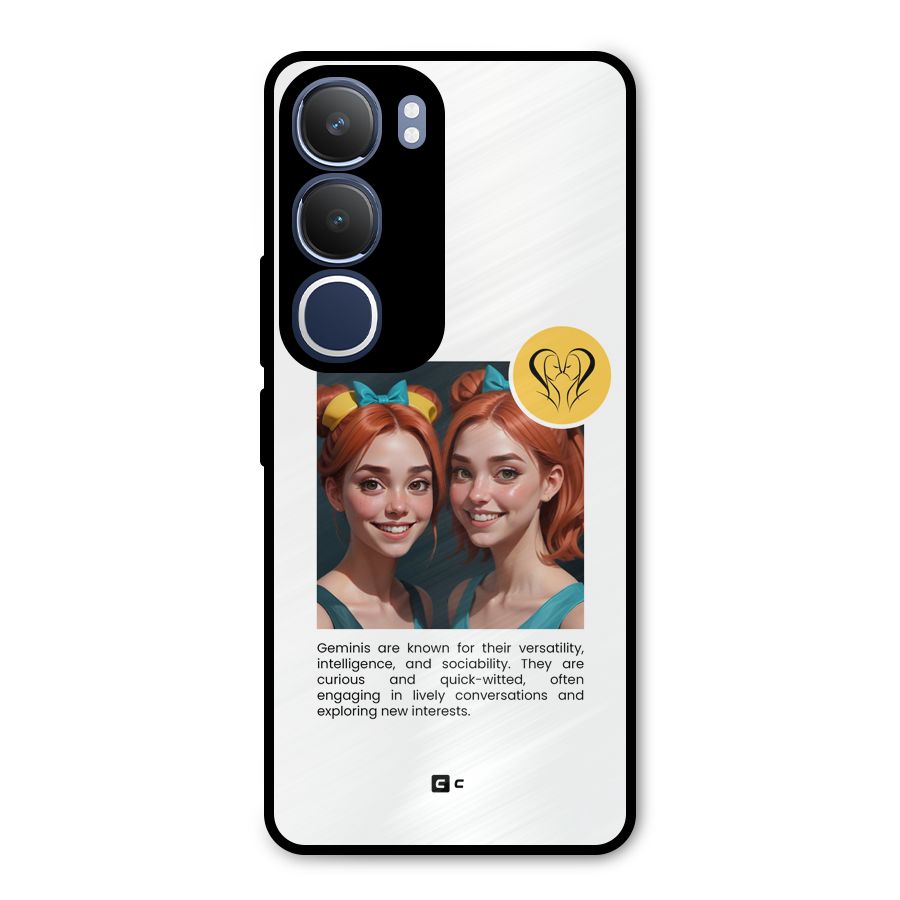 Golden Gemini Metal Back Case for Vivo Y29
