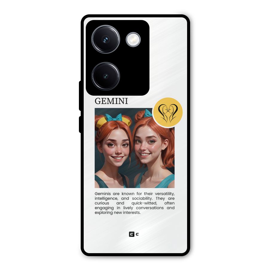 Golden Gemini Metal Back Case for Vivo Y300 Plus
