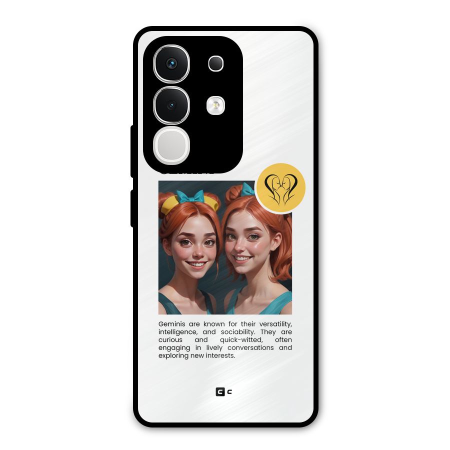 Golden Gemini Metal Back Case for iQOO Z10x