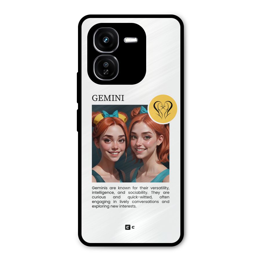 Golden Gemini Metal Back Case for iQOO Z9x