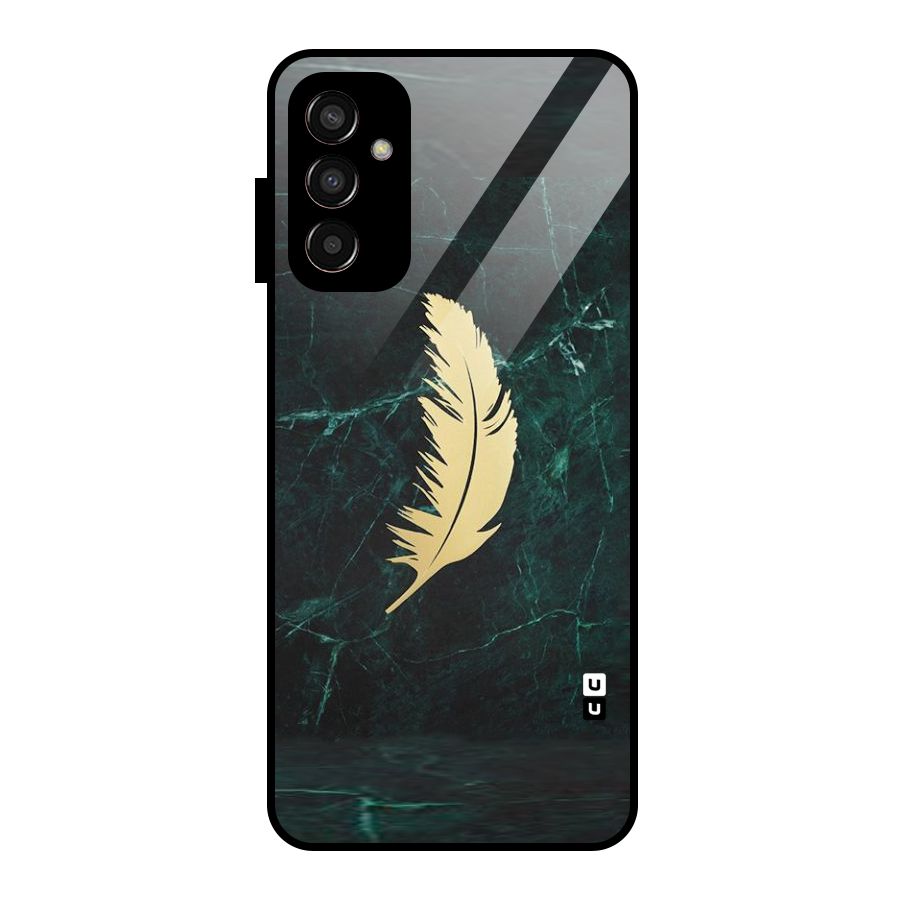 Golden Leaf Glass Back Case for Galaxy F13
