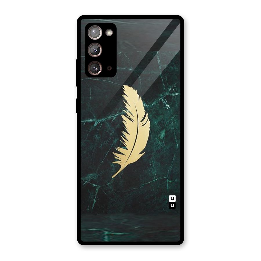 Golden Leaf Glass Back Case for Galaxy Note 20