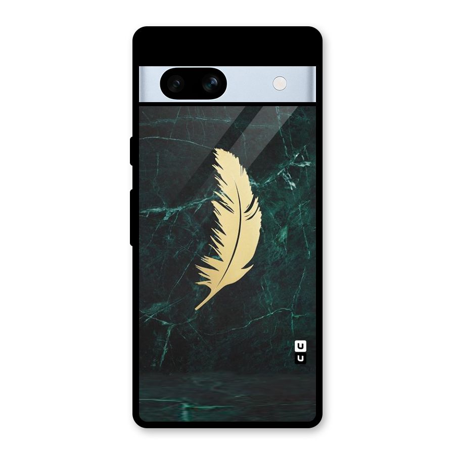 Golden Leaf Glass Back Case for Google Pixel 7a
