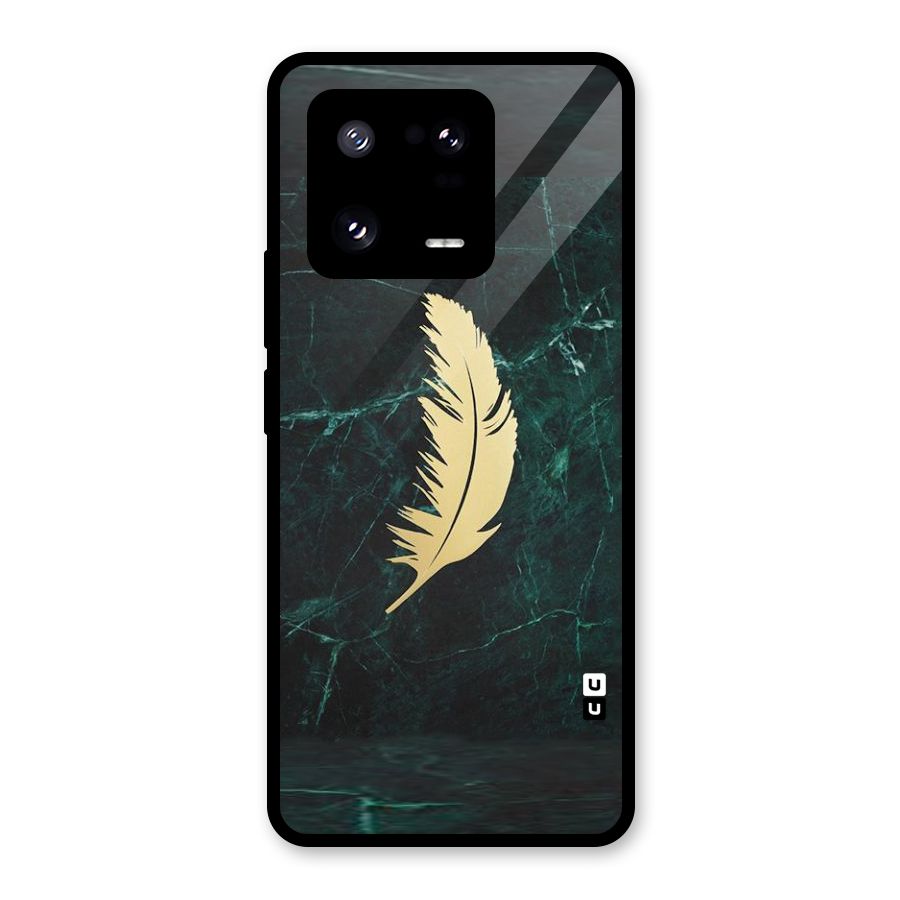 Golden Leaf Glass Back Case for Xiaomi 13 Pro