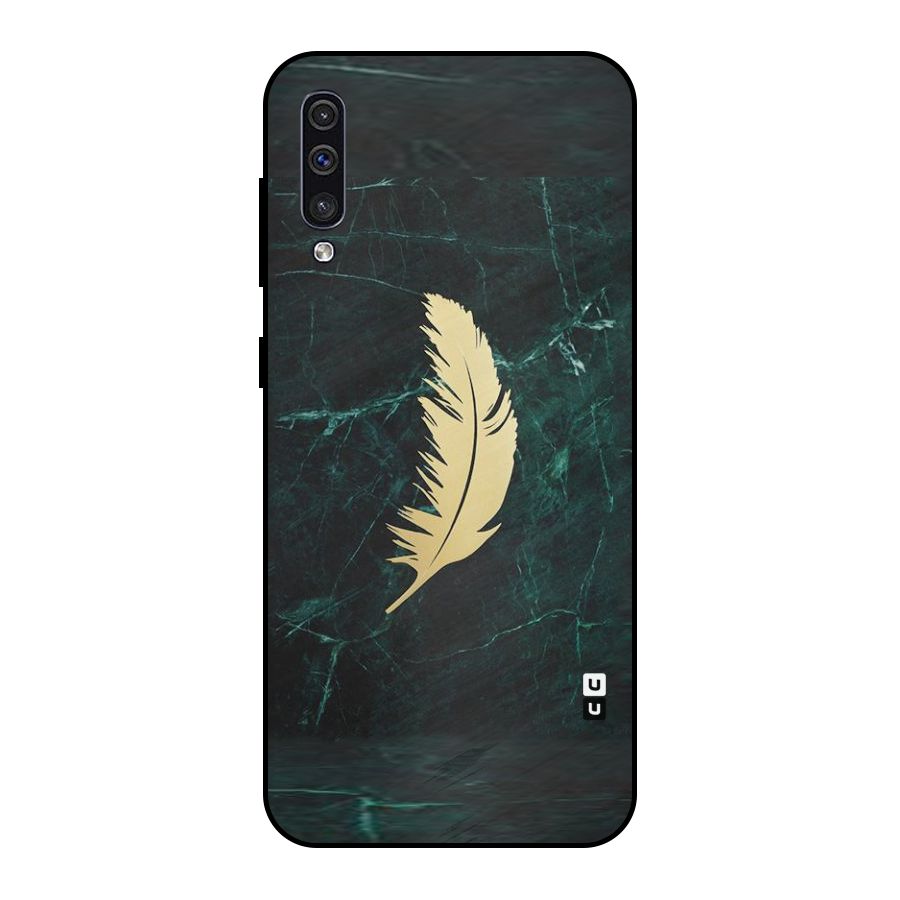 Golden Leaf Metal Back Case for Galaxy A50s