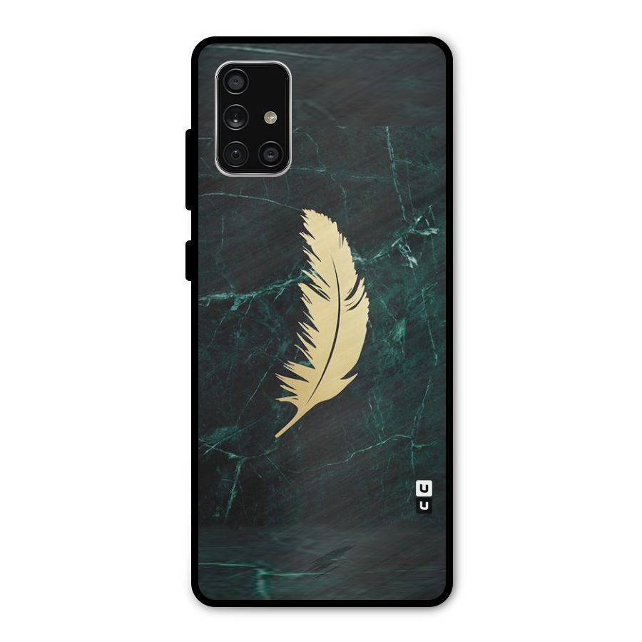 Golden Leaf Metal Back Case for Galaxy A71