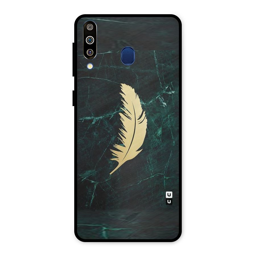 Golden Leaf Metal Back Case for Galaxy M30