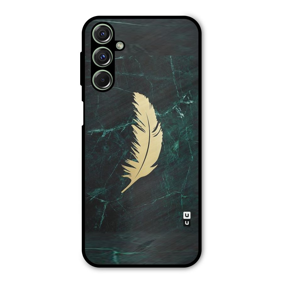 Golden Leaf Metal Back Case for Galaxy M34