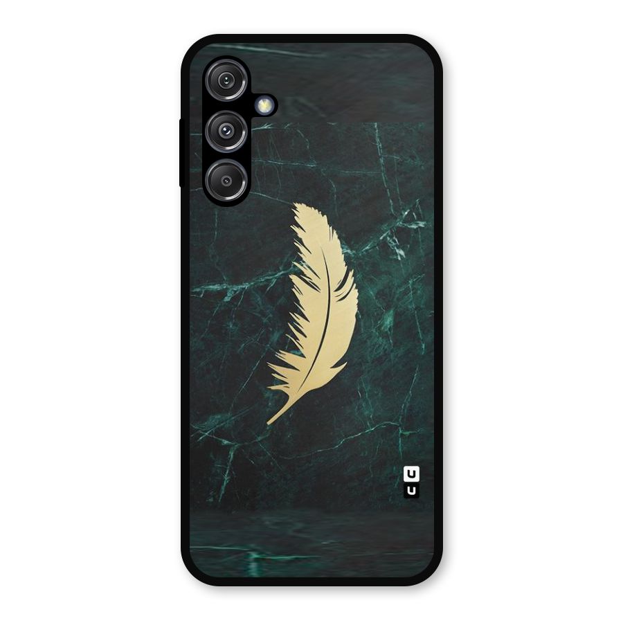 Golden Leaf Metal Back Case for Galaxy M34 5G