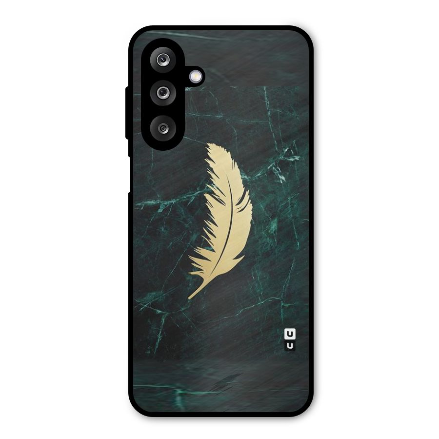 Golden Leaf Metal Back Case for Galaxy M36