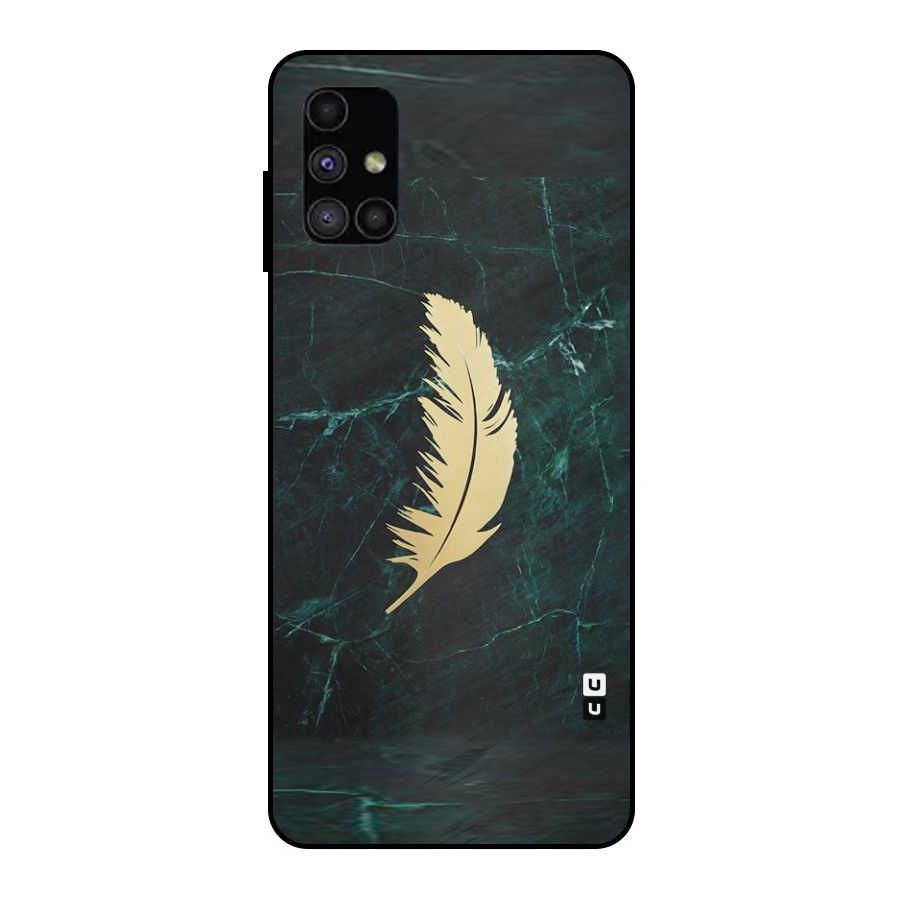 Golden Leaf Metal Back Case for Galaxy M51