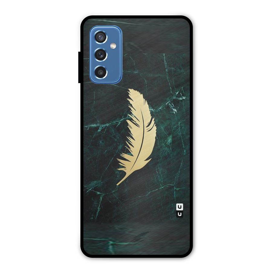 Golden Leaf Metal Back Case for Galaxy M52 5G